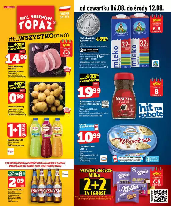 Katalog Topaz | Topaz gazetka | 2026-08-06T00:00:00.000Z - 2026-08-12T00:00:00.000Z