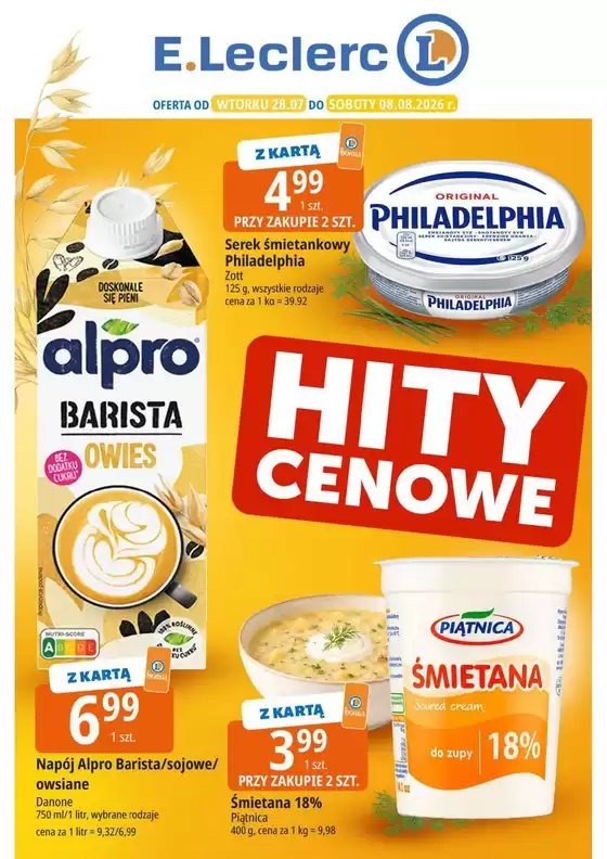 Katalog E.Leclerc | Atrakcyjne oferty specjalne dla wszystkich | 2026-07-28T00:00:00.000Z - 2026-08-08T00:00:00.000Z