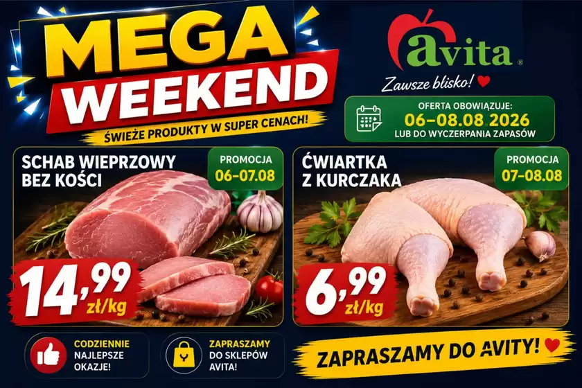 Katalog Avita w: Jedlińsk | Mega weekend wraca do avity! | 2026-08-06T00:00:00.000Z - 2026-08-08T00:00:00.000Z