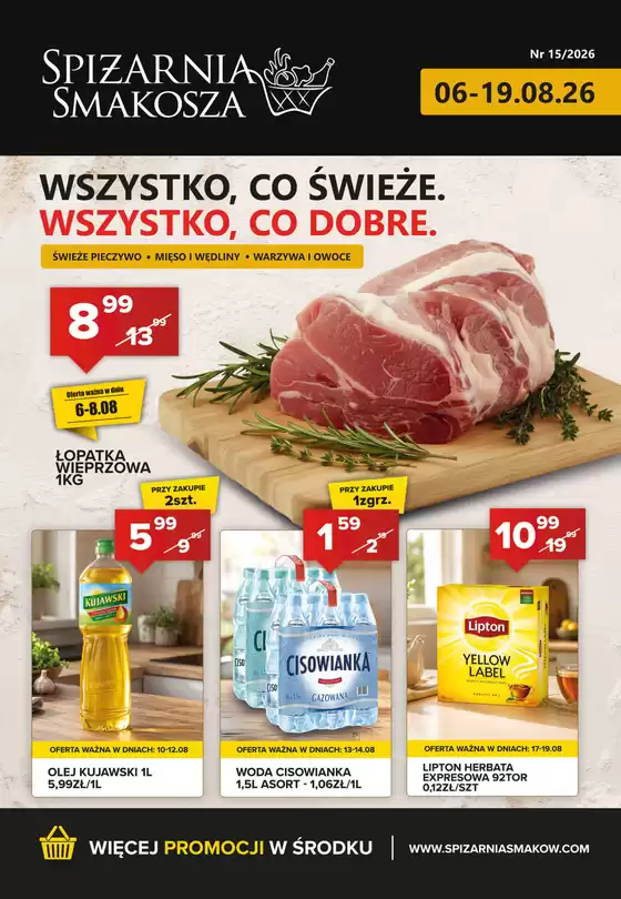 Katalog Spiżarnia w: Jedlińsk | Więcej promocji w środku | 2026-08-06T00:00:00.000Z - 2026-08-19T00:00:00.000Z