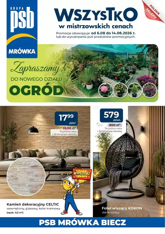 Katalog PSB Mrówka | Świetne rabaty na wybrane produkty | 2026-08-06T00:00:00.000Z - 2026-08-14T00:00:00.000Z