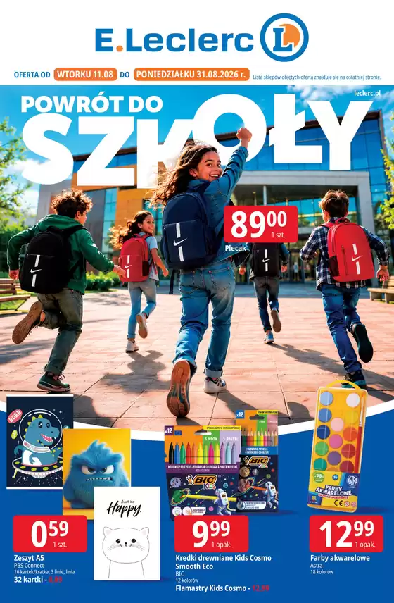 Katalog E.Leclerc | Aktualne okazje i oferty | 2026-08-11T00:00:00.000Z - 2026-08-31T00:00:00.000Z