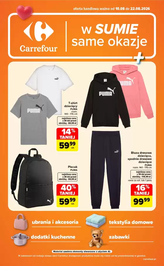 Katalog Carrefour w: Bytów | Gazetka Carrefour w SUMIE same okazje | 2026-08-09T00:00:00.000Z - 2026-08-22T00:00:00.000Z