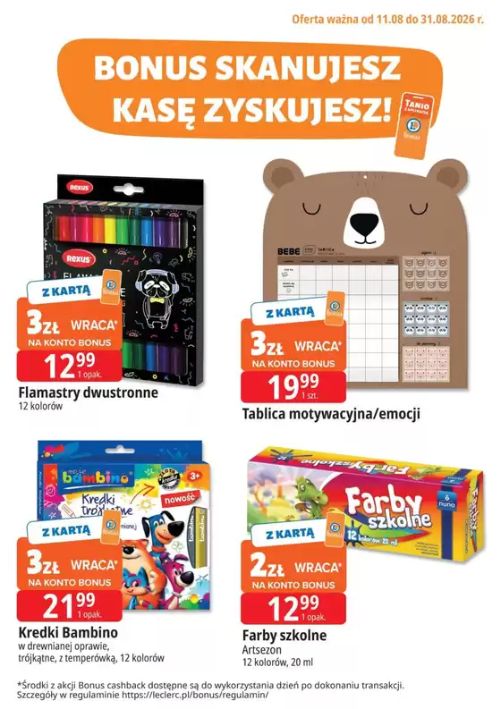 Katalog E.Leclerc | Najlepsze oferty dla wszystkich łowców okazji | 2026-08-11T00:00:00.000Z - 2026-08-31T00:00:00.000Z