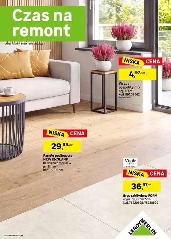 Katalog Leroy Merlin | Udany remont z Leroy Merlin! | 2026-08-12T00:00:00.000Z - 2026-09-08T00:00:00.000Z