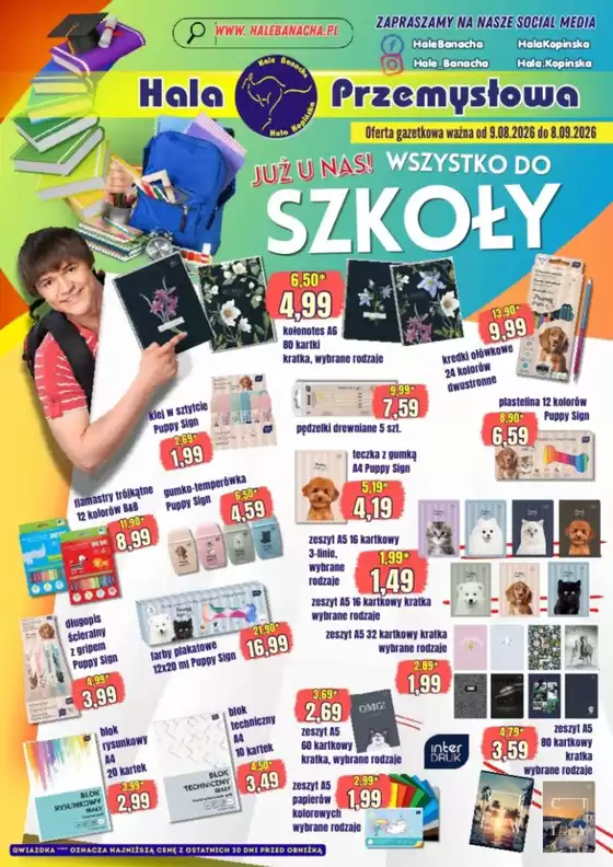 Katalog Hale Banacha | Juž u nas! Wszystko do szkoły | 2026-08-10T00:00:00.000Z - 2026-09-08T00:00:00.000Z