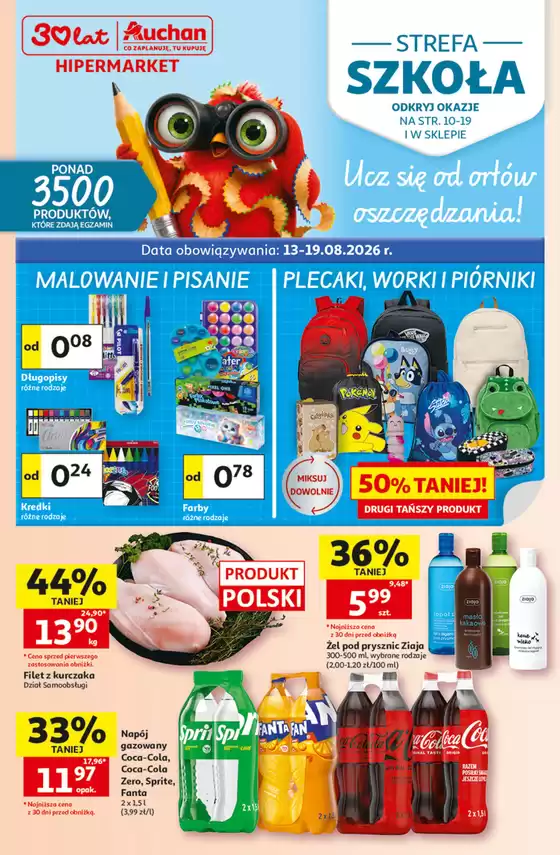 Katalog Auchan w: Wielogóra | Gazetka 30 Lat Hipermarket Auchan | 2026-08-13T00:00:00.000Z - 2026-08-19T00:00:00.000Z