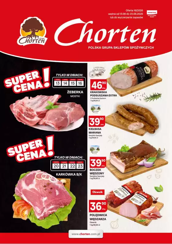 Katalog Chorten w: Łobżenica | Ulotka 16 wędliny 2026 08 10 111906 | 2026-08-13T00:00:00.000Z - 2026-08-23T00:00:00.000Z
