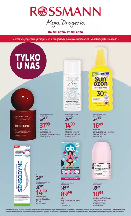 Katalog Rossmann | Tylko u nas | 2026-08-11T00:00:00.000Z - 2026-08-12T00:00:00.000Z