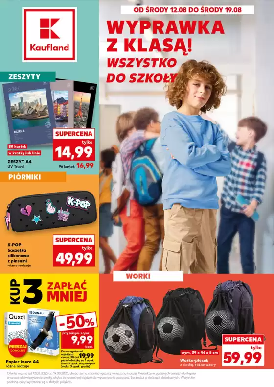 Katalog Kaufland | Kaufland Wszystko do szkoły ważne do 19.08 | 2026-08-12T00:00:00.000Z - 2026-08-19T00:00:00.000Z