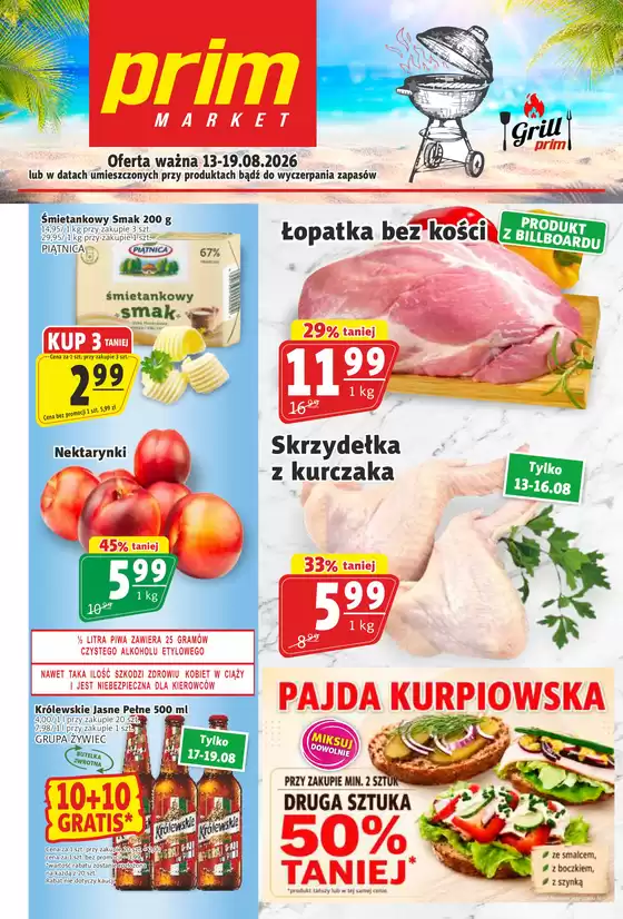 Katalog Prim Market w: Borzęcin | Nasze najlepsze okazje | 2026-08-13T00:00:00.000Z - 2026-08-19T00:00:00.000Z