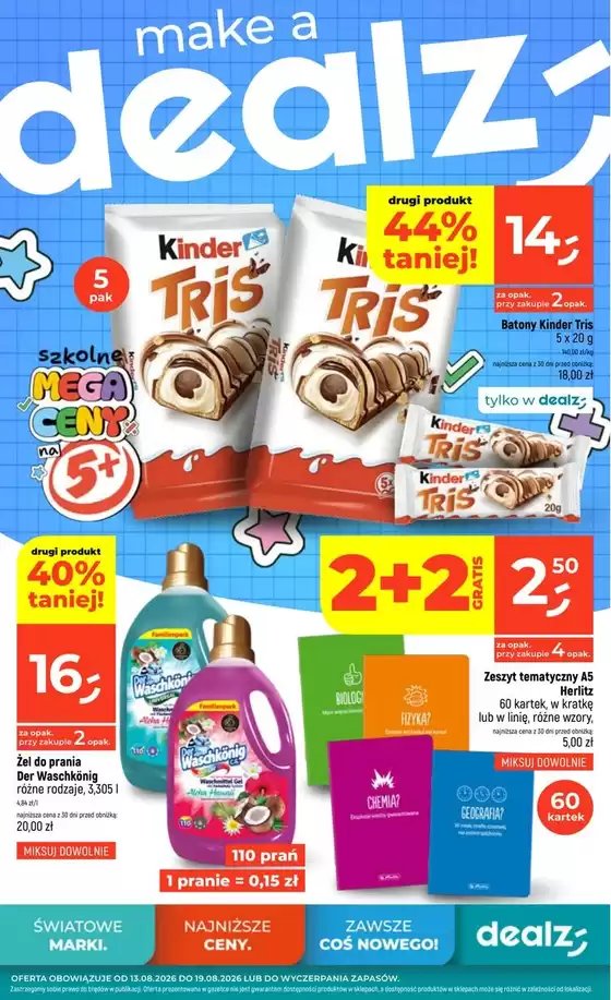Katalog Dealz | Świetne rabaty na wybrane produkty | 2026-08-13T00:00:00.000Z - 2026-08-19T00:00:00.000Z