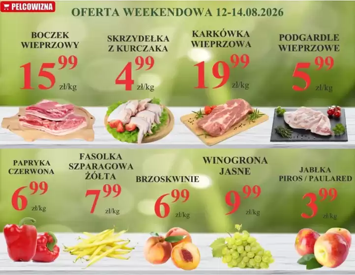 Katalog Pelcowizna | Oferta weekendowa 12-14.08.2026 | 2026-08-12T00:00:00.000Z - 2026-08-14T00:00:00.000Z