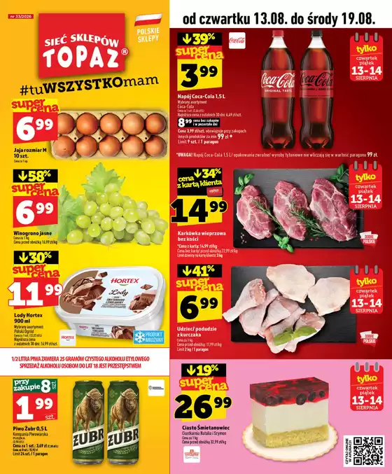 Katalog Topaz w: Opole | Topaz gazetka | 2026-08-13T00:00:00.000Z - 2026-08-19T00:00:00.000Z