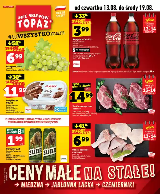 Katalog Topaz w: Opole | Najlepsze oferty dla wszystkich klientów | 2026-08-13T00:00:00.000Z - 2026-08-19T00:00:00.000Z