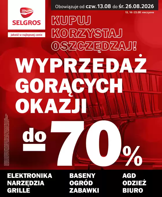 Katalog Selgros | Totalna Wyprzedaż | 2026-08-13T00:00:00.000Z - 2026-08-26T00:00:00.000Z