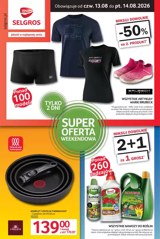 Katalog Selgros | Oferta weekendowa | 2026-08-13T00:00:00.000Z - 2026-08-14T00:00:00.000Z