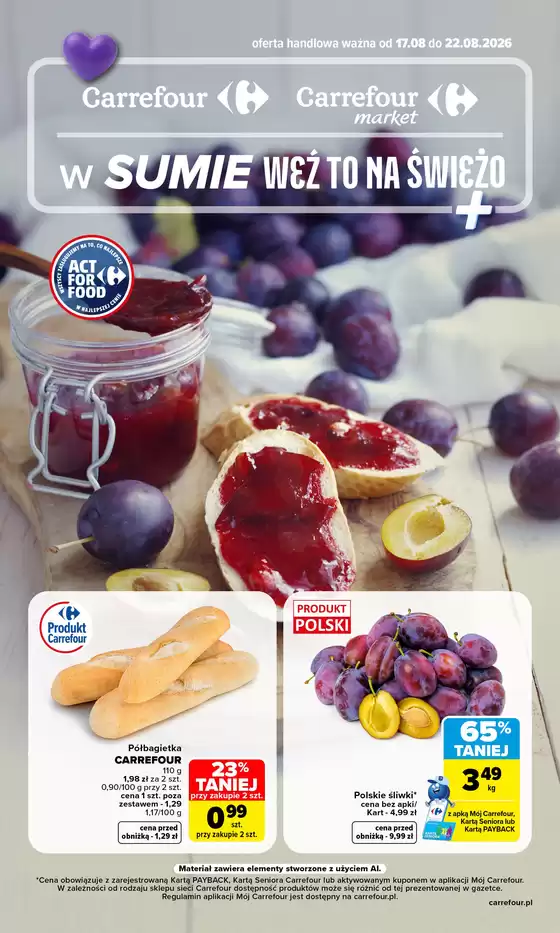 Katalog Carrefour | Gazetka Carrefour Market w SUMIE weź to na świeżo | 2026-08-16T00:00:00.000Z - 2026-08-22T00:00:00.000Z