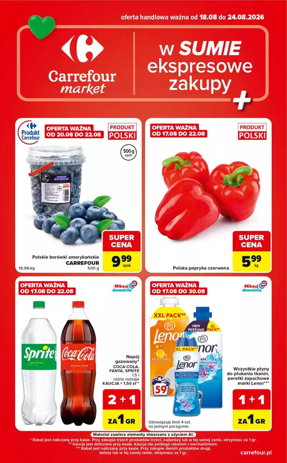 Katalog Carrefour Market w: Jastrzębia Góra | Gazetka Market w SUMIE ekspresowe zakupy | 2026-08-17T00:00:00.000Z - 2026-08-24T00:00:00.000Z