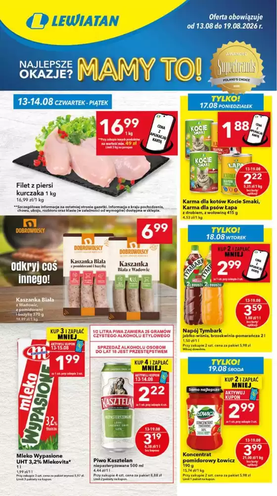Katalog Lewiatan | Świetna oferta dla wszystkich klientów | 2026-08-13T00:00:00.000Z - 2026-08-19T00:00:00.000Z