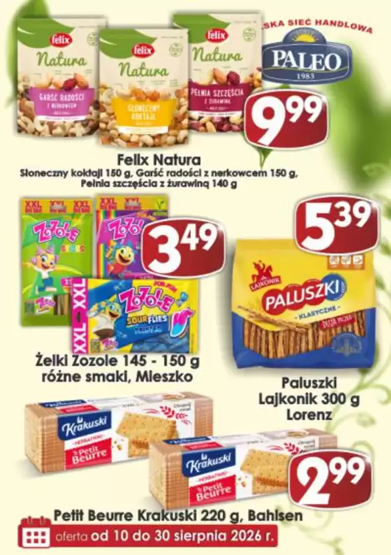 Katalog Delikatesy Paleo w: Chludowo | Aktualne oferty i promocje | 2026-08-10T00:00:00.000Z - 2026-08-30T00:00:00.000Z