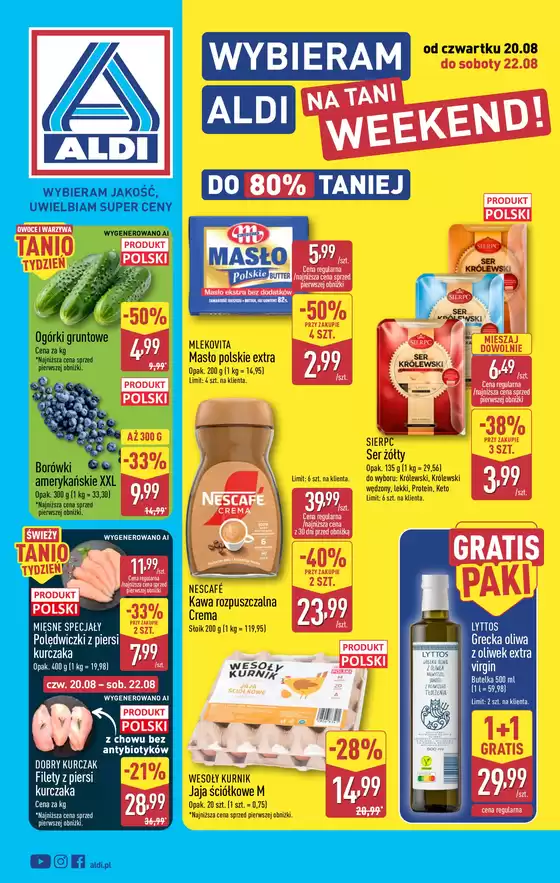 Katalog Aldi | Oszczędzaj teraz dzięki naszym ofertom | 2026-08-20T00:00:00.000Z - 2026-08-22T00:00:00.000Z