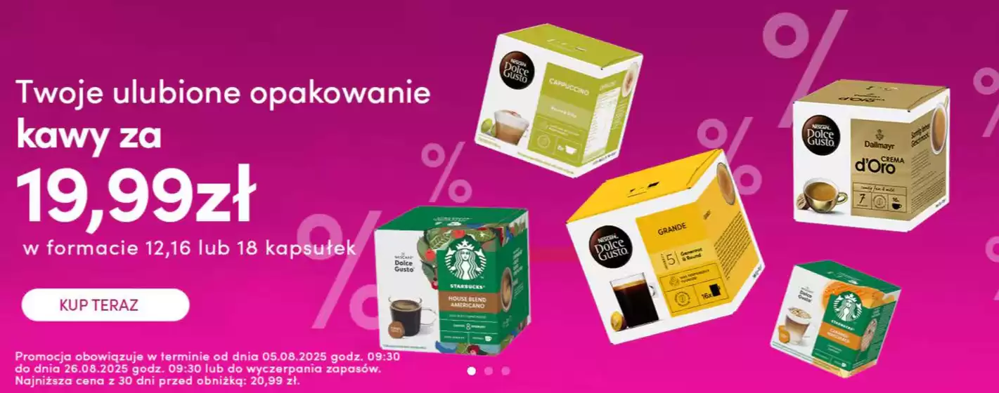 Katalog Dolce Gusto w: Łomża | Promocja do 26.08 | 2026-08-20T00:00:00.000Z - 2026-08-26T00:00:00.000Z