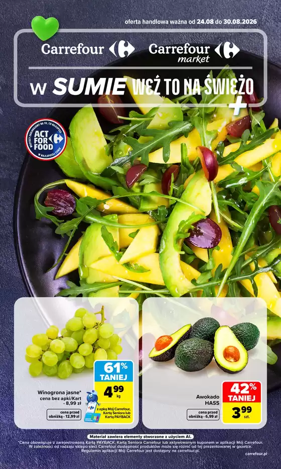 Katalog Carrefour Market w: Nienadówka | Gazetka Carrefour Market w SUMIE weź to na świeżo | 2026-08-23T00:00:00.000Z - 2026-08-30T00:00:00.000Z