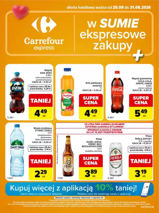 Katalog Carrefour Express w: Chrzanów | Gazetka Express w SUMIE ekspresowe zakupy | 2026-08-24T00:00:00.000Z - 2026-08-31T00:00:00.000Z