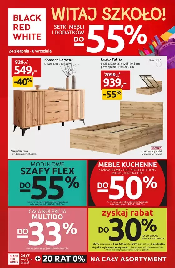 Katalog Black Red White | Witaj Szkoło Setki mebli i dodatków do -55 | 2026-08-24T00:00:00.000Z - 2026-09-06T00:00:00.000Z