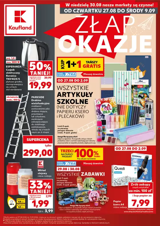 Katalog Kaufland | Kaufland Non food ważne do 9.09 | 2026-08-27T00:00:00.000Z - 2026-09-09T00:00:00.000Z