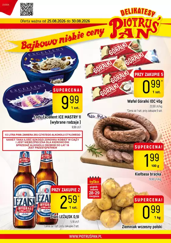 Katalog Delikatesy Piotruś Pan | Detal 22 2026 www | 2026-08-25T00:00:00.000Z - 2026-08-30T00:00:00.000Z