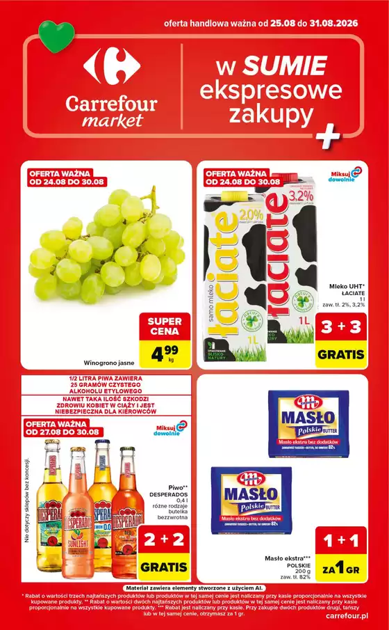 Katalog Carrefour | Gazetka Market w SUMIE ekspresowe zakupy | 2026-08-24T00:00:00.000Z - 2026-08-31T00:00:00.000Z