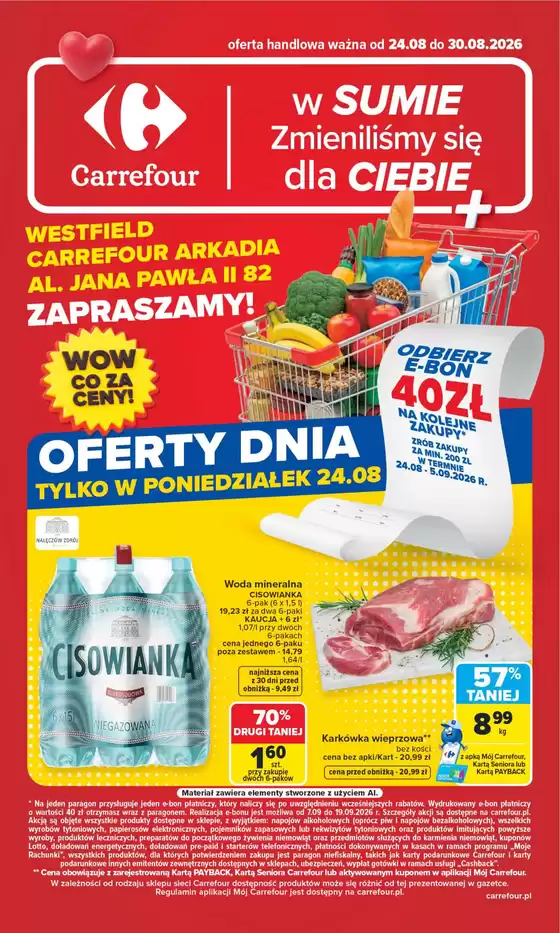 Katalog Carrefour | Gazetka Carrefour Białystok w SUMIE Zmieniliśmy się dla Ciebie | 2026-08-23T00:00:00.000Z - 2026-08-30T00:00:00.000Z