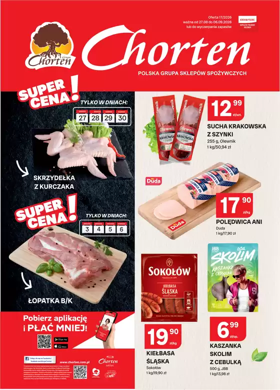 Katalog Chorten w: Ozorków | Plakat wędliny 17 | 2026-08-27T00:00:00.000Z - 2026-09-06T00:00:00.000Z