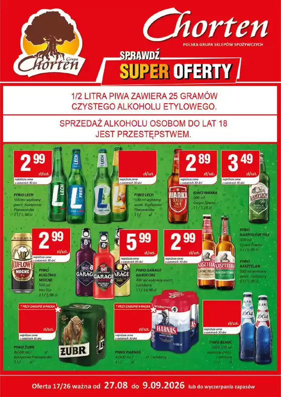 Katalog Chorten w: Ozorków | CH Plakat B2 Nr 17 26 Piwny | 2026-08-27T00:00:00.000Z - 2026-09-09T00:00:00.000Z