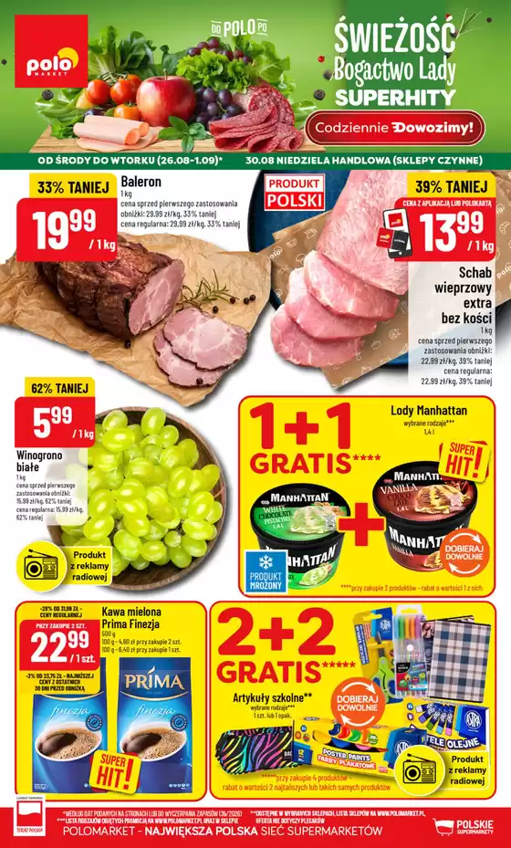 Katalog POLOmarket w: Darłowo | Nowe promocje POLOmarket do 01.09 (G35) | 2026-08-26T00:00:00.000Z - 2026-09-01T00:00:00.000Z
