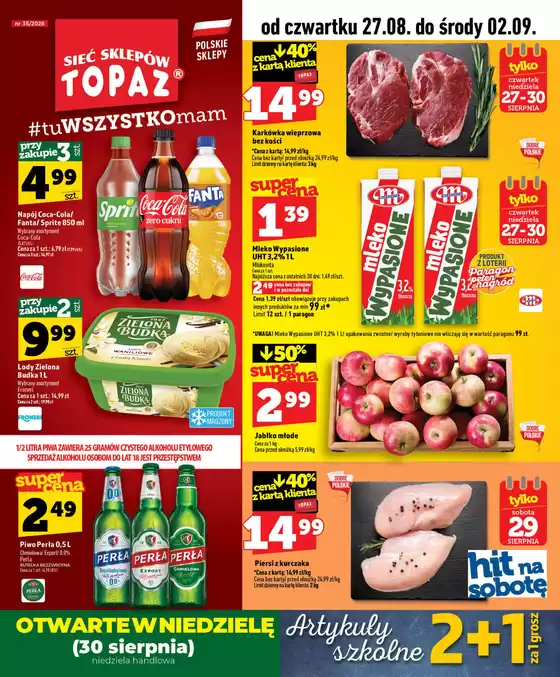 Katalog Topaz | Topaz gazetka | 2026-08-27T00:00:00.000Z - 2026-09-02T00:00:00.000Z
