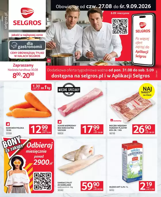 Katalog Selgros | Oferta dla gastronomii | 2026-08-27T00:00:00.000Z - 2026-09-09T00:00:00.000Z