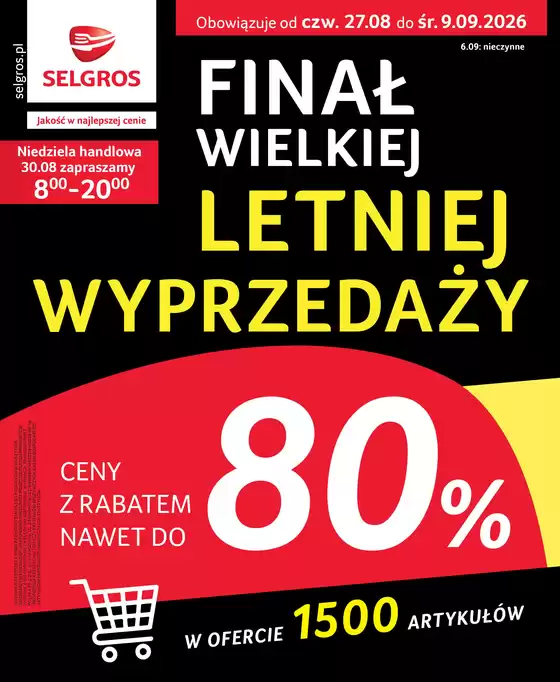 Katalog Selgros | Totalna Wyprzedaż | 2026-08-27T00:00:00.000Z - 2026-09-09T00:00:00.000Z