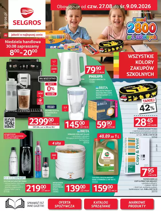 Katalog Selgros | Oferta przemysłowa | 2026-08-27T00:00:00.000Z - 2026-09-09T00:00:00.000Z