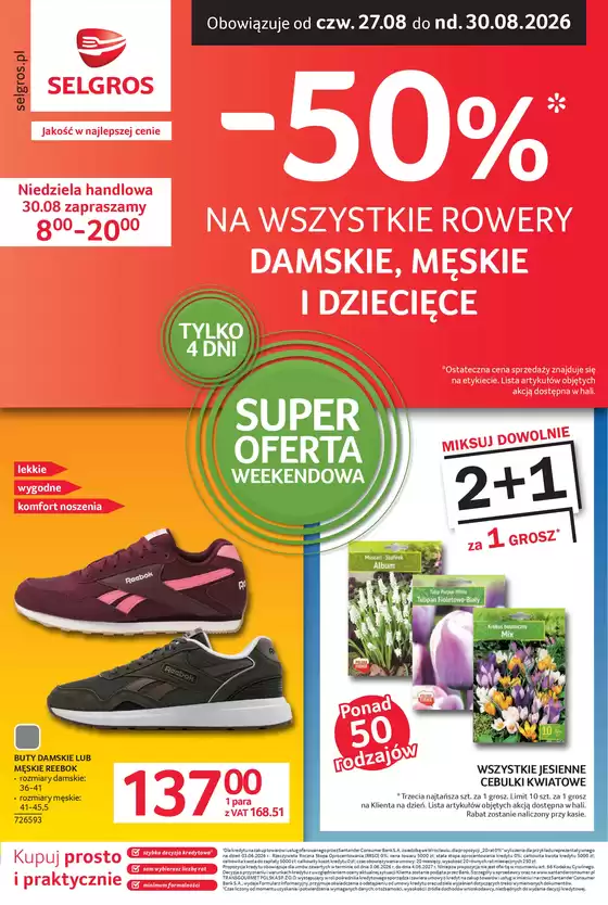 Katalog Selgros | Oferta weekendowa | 2026-08-27T00:00:00.000Z - 2026-08-30T00:00:00.000Z