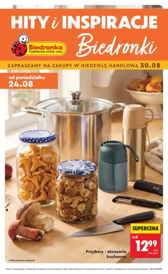 Katalog Biedronka w: Zegrze Południowe | Hity i inspiracje - 24.08 | 2026-08-24T00:00:00.000Z - 2026-08-30T00:00:00.000Z