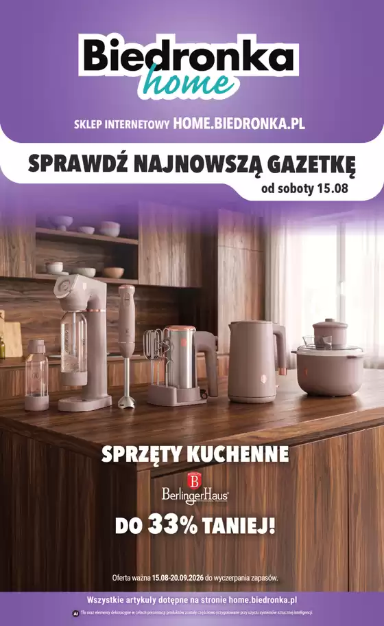 Katalog Biedronka w: Zegrze Południowe | Home 15.08 | 2026-08-15T00:00:00.000Z - 2026-09-20T00:00:00.000Z