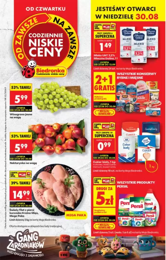 Katalog Biedronka w: Zegrze Południowe | Codziennie niskie ceny P - oferta od 27.08 | 2026-08-27T00:00:00.000Z - 2026-09-12T00:00:00.000Z