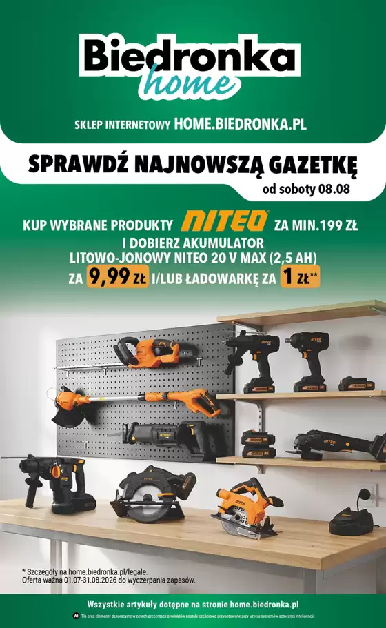 Katalog Biedronka w: Zegrze Południowe | Home 08.08 | 2026-07-01T00:00:00.000Z - 2026-08-31T00:00:00.000Z
