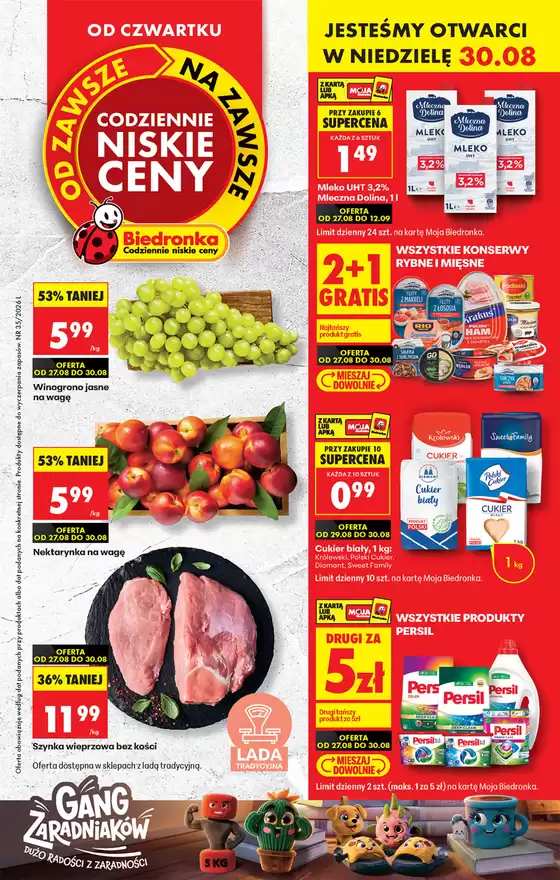 Katalog Biedronka w: Zegrze Południowe | Codziennie niskie ceny L - oferta od 27.08 | 2026-08-27T00:00:00.000Z - 2026-08-30T00:00:00.000Z