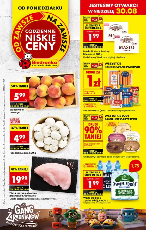 Katalog Biedronka w: Łódź | Codziennie niskie ceny P - oferta od 24.08 | 2026-08-24T00:00:00.000Z - 2026-08-30T00:00:00.000Z