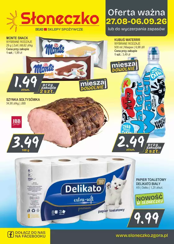Katalog Słoneczko | Ekskluzywne oferty i okazje | 2026-08-27T00:00:00.000Z - 2026-09-06T00:00:00.000Z