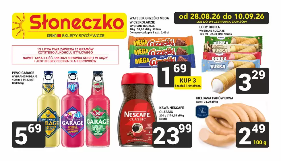 Katalog Słoneczko | Oszczędzaj teraz dzięki naszym ofertom | 2026-08-28T00:00:00.000Z - 2026-09-10T00:00:00.000Z